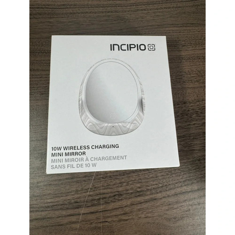 Incipio 10W Wireless Charging Mini Mirror 2-Pack LED‎ Ring Light Adjustable
